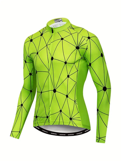 Men's Cycling Suit Mountain Bike Equipment Long Sleeve Round Neck Quick Drying Sun Protection