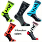 3/5pcs Men's Cycling Socks - Breathable, Moisture-Wicking Mid-Calf Athletic Socks for Outdoor Sports & Biking Gear