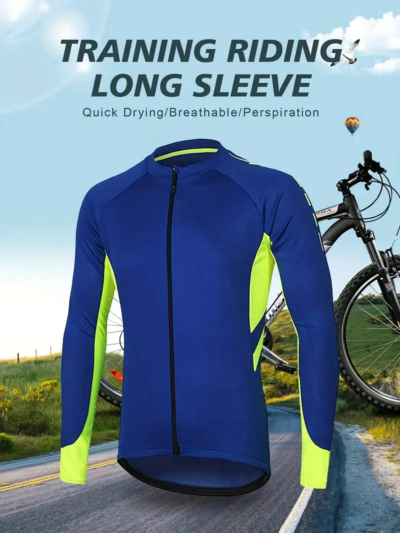 Quick-drying Breathable Men's Cycling Jersey with Pocket and Zipper