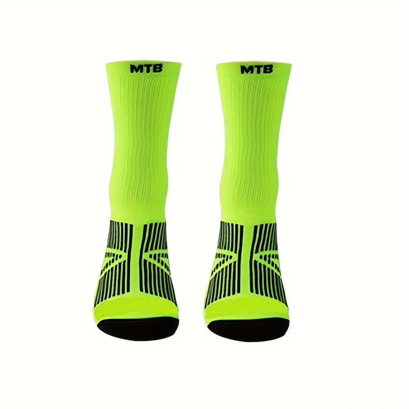 High-Performance Cycling Socks - Breathable, Moisture-Wicking for Road & Mountain Biking, Fits US 5-11