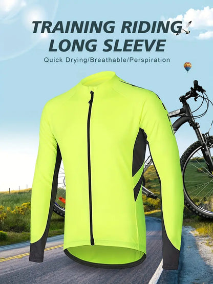 Quick-drying Breathable Men's Cycling Jersey with Pocket and Zipper