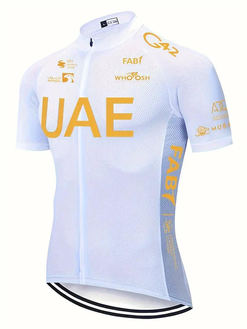 UAE Cycling Jersey 2024 Men'S Team Short Sleeved Cycling Suit MTB Cycling Uniform Summer Cycling Suit