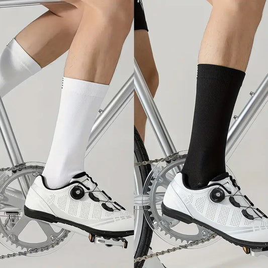 Set of Cycling Socks, Football Socks, Tennis Socks for Men. High-Elastic Bicycle Socks, Road Bike Socks, Men'S Sports Socks, Athletic Socks, Fashionable Casual Socks from Japan And South Korea. Breathable And Stretchy Mesh Socks.