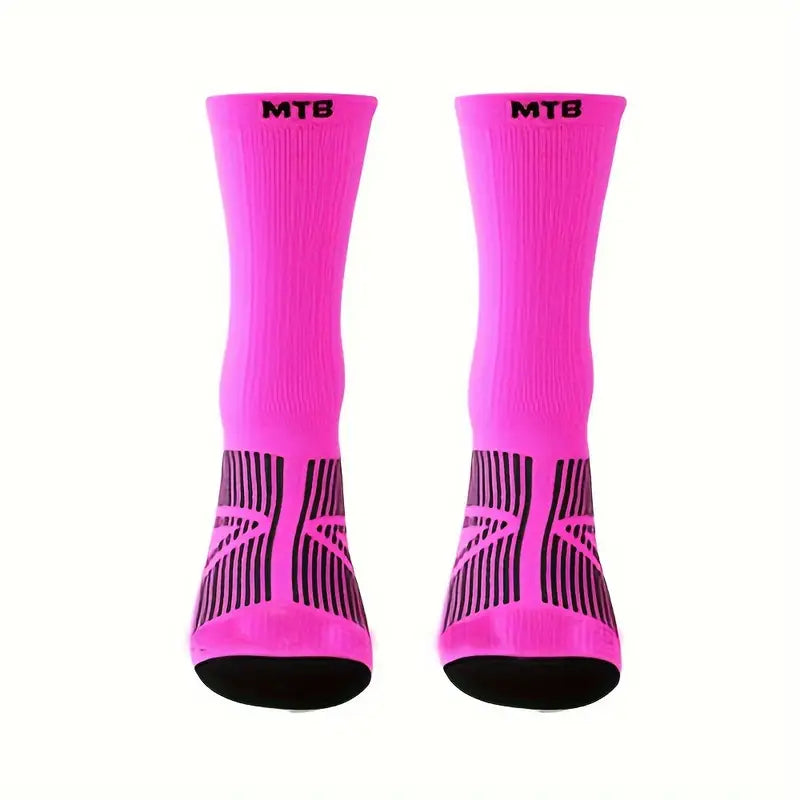 High-Performance Cycling Socks - Breathable, Moisture-Wicking for Road & Mountain Biking, Fits US 5-11