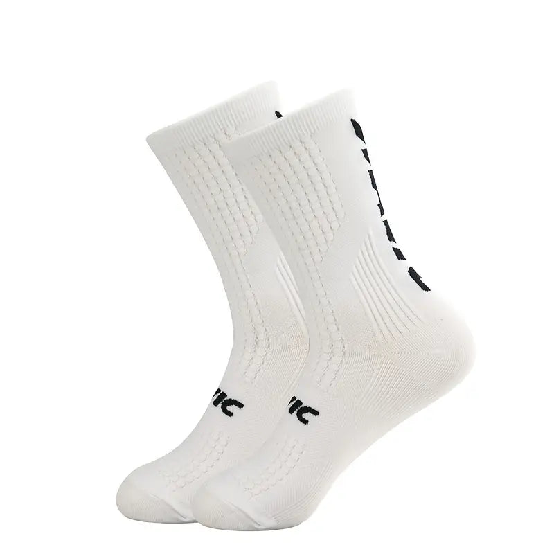 1 Pair Men And Women Breathable Quick Dry Mid-calf Socks For Outdoor Running, Cycling Training