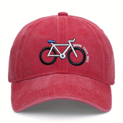 [Breathable Design] "More Twist Rides" Bicycle Embroidered Baseball Cap - Lightweight, Breathable Cotton Dad Hat with Adjustable Fit, Ideal for Cycling Enthusiasts, Bike Accessories