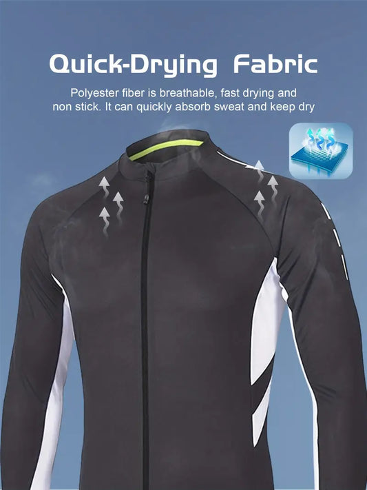 Quick-drying Breathable Men's Cycling Jersey with Pocket and Zipper